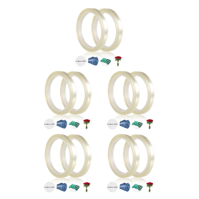 crativent 2Pcs Insulation Tapes Warning Line Sided Adhesive Waterproof Positioning Tape Electronics Printing DIY Crafts Supplies 5Set