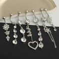 thumbnail image 3 of MesaSe Belly Rings 14G Long Belly Button Ring Dangle Piercing Jewelry Gold 7Pcs, 3 of 8