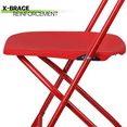 thumbnail image 5 of Magshion Foldable Plastic Chair, 10 Pack Portable Stackable Commercial Seat with Fan Back, for Wedding Camping, Red, 5 of 12