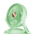 thumbnail image 2 of Ventilador de mesa de escritorio con oscilación automática 90 (enchufe verde sin sacudidas), 2 of 5