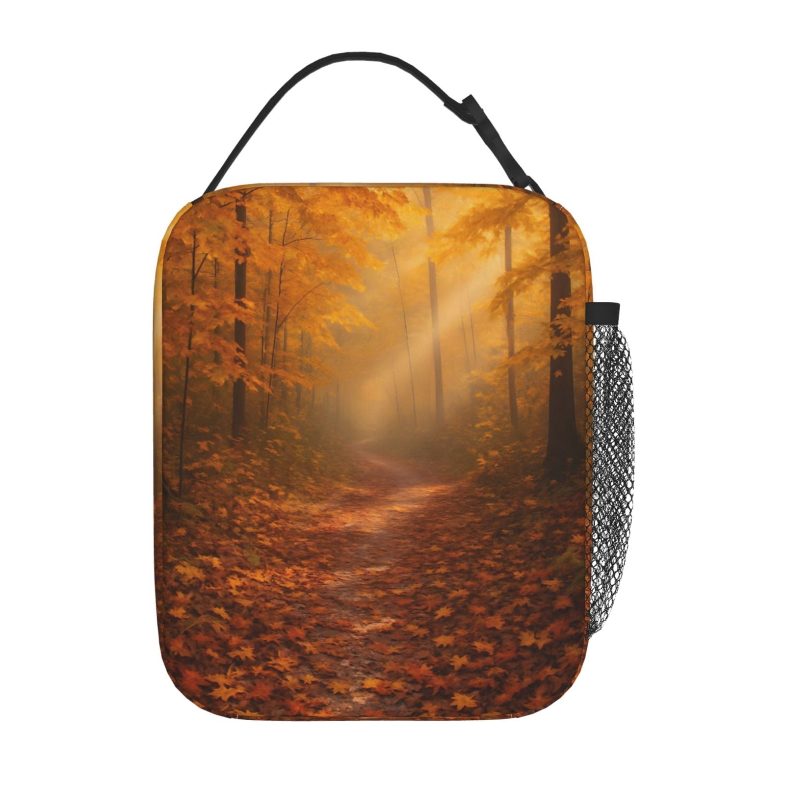 Lunch Bag For Women Men Insulated Portable Lunch Box Bento Box Office Picnic Travel Cooler Bag Forest Path