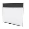Ghent SPC56A-ATR-BK 5 ft. x 6 ft. Style A Combination Unit - Porcelain Magnetic Whiteboard and Recycled Rubber Tackboard - Black
