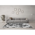 thumbnail image 3 of Ahgly Company Indoor Round Abstract Gray Modern Area Rugs, 5' Round, 3 of 4