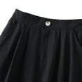 thumbnail image 2 of Jdlsppl Women's Pleated Skirt Flowy Mid-Length High Waist Elegant Casual Summer Fitted Pockets Fashion Black X-Small-Large, 2 of 4