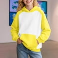 thumbnail image 4 of Bnwani Hoodies Girls Crew Neck Long Sleeve Pockets Thin Sweatshirt Plain Color Block Graphic Tops Pullover, 4 of 8