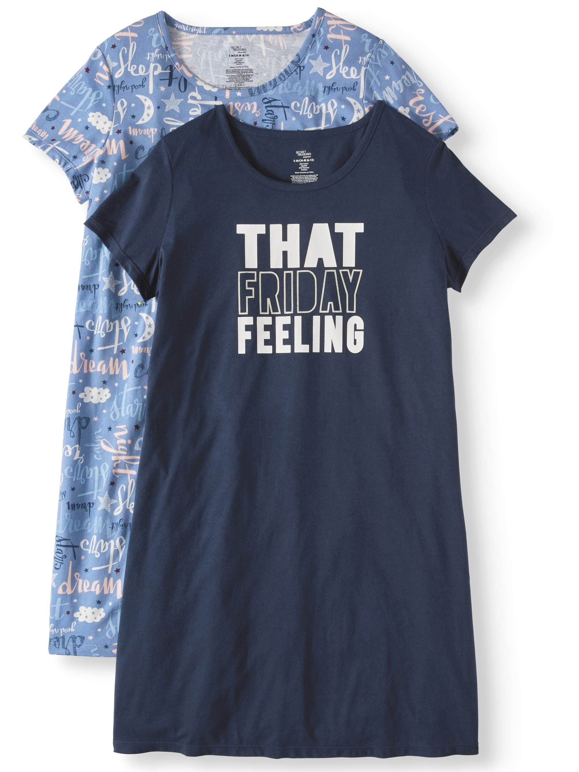 Secret Treasures Women's and Women's Plus Short Sleeve Sleep ShirtS, 2