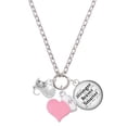 thumbnail image 1 of Delight Jewelry Curled Up Cat - Light Pink Heart Nurse Strong Zoe Necklace, 1 of 4