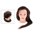 thumbnail image 1 of Cabeza de Maniquí de 24,8 pulgadas, Maniquí para Peinar el Cabello, Cosmetología, Cabeza de Muñeca, Peluquería -Marrón Colcomx cabezas de maniquí de cabello, 1 of 8