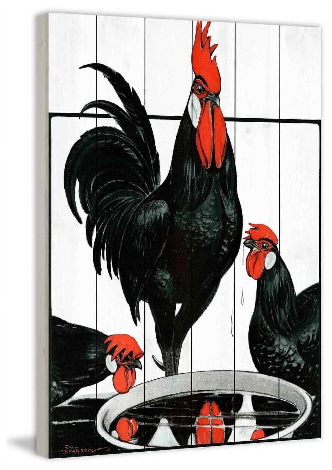 Marmont Hill "Journal Poultry 2" Painting Print on White Wood