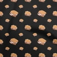 thumbnail image 1 of oneOone Velvet Black Fabric Food Craft Projects Decor Fabric Printed By The Yard 58 Inch Wide, 1 of 3