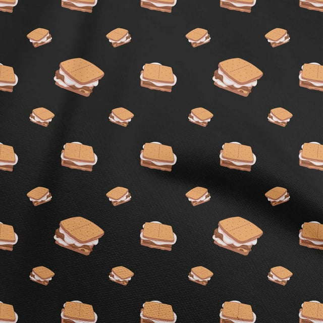 oneOone Velvet Black Fabric Food Craft Projects Decor Fabric Printed By The Yard 58 Inch Wide