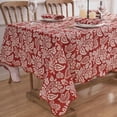thumbnail image 4 of Outdoor Indoor Spill Proof Waterproof Tablecloth, Vintage Floral Design Patio Fabric Table Cover, Home Décor Wrinkle Free Table Cloths for Dinner/BBQs(60x102 inch Rectangle/Oblong), 4 of 6