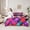 Teal Pink Purple, variant on Castle Fairy Gradient Stripes Twin Bedding Sets,Abstract Lines Bedding Comforter Set
