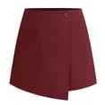 thumbnail image 6 of Short Skirt for Women High Waisted Zip Front Stretchy Skirt Pant Style for Quick Transitions Red M, 6 of 6