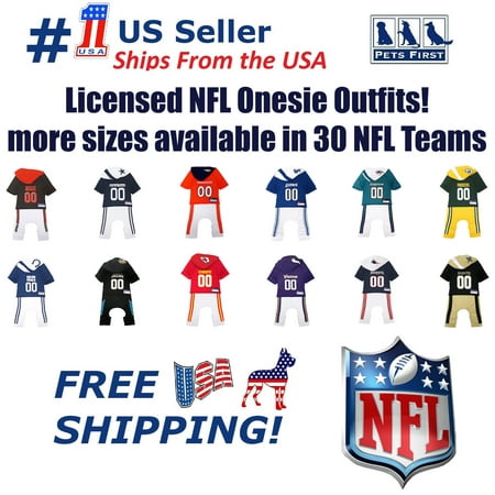 Nfl Pet Set - Pets First NFL Carolina Panthers Team Uniform Onesi Pajama Outfit for DOGS & CATS - Licensed, breathable, Dog Football Bodysuit