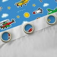 thumbnail image 4 of Castle Fairy Cartoon Plane Rocket Curtains Pack of 2 (42x84 Each) for Boys Girls,Kawaii Aircraft Curtains Blackout,Transportation Theme Bedroom Curtains,Ultra Soft Home Decor, 4 of 6