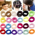thumbnail image 4 of Cribun 180 Pack No-metal Hair Elastics Hair Ties Ponytail Holders Hair Bands (2 mm, Multicolor), 4 of 10