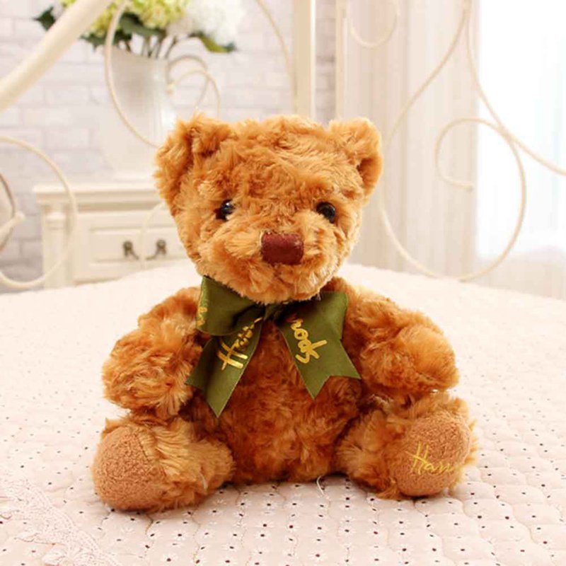 1pc 20CM Lovely Bear Plush Toys Stuffed Soft Animal Bear with Ribbon