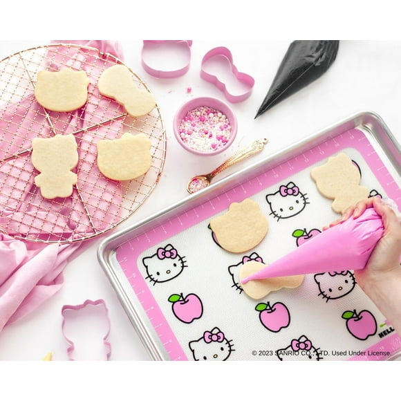 Handstand Kitchen Hello Kitty Cookie Baking Set with Cookie Cutters Non-Stick Baking Mat and More