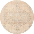 thumbnail image 1 of Ahgly Company Indoor Round Traditional Deep Peach Orange Persian Area Rugs, 4' Round, 1 of 6