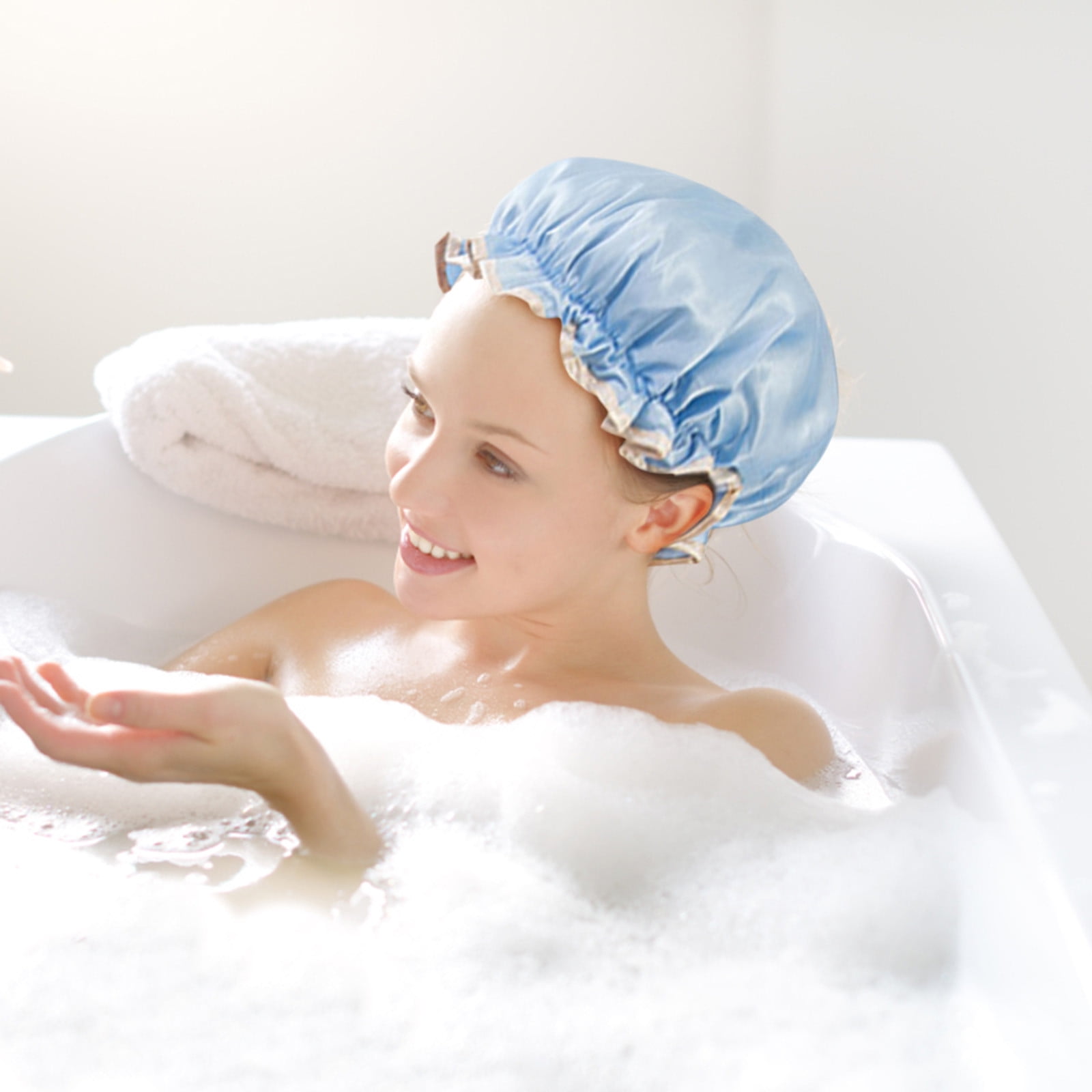 Pcs Shower Caps, Household Double-layer Shower Cap- Thickened