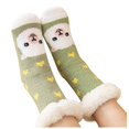 thumbnail image 5 of MZXELPRJD No Show Socks Womens Slipper Socks Home Floor Socks Winter Warm Fuzzy Lined Socks Super Soft Socks Unisex, Womens Socks Size 7-9 Army Green, 5 of 9
