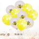 thumbnail image 4 of Juego de 10 globos de 12 pulgadas con forma de abeja insecto, suministros para fiesta de cumpleaños de bebé, globos de látex, decoración para fiesta (5 abejas grises + 5 puntos amarillos), 4 of 5