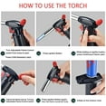 High Temperature Butane Gas Torch for Kitchen Bakes BBQ, Blow Torch