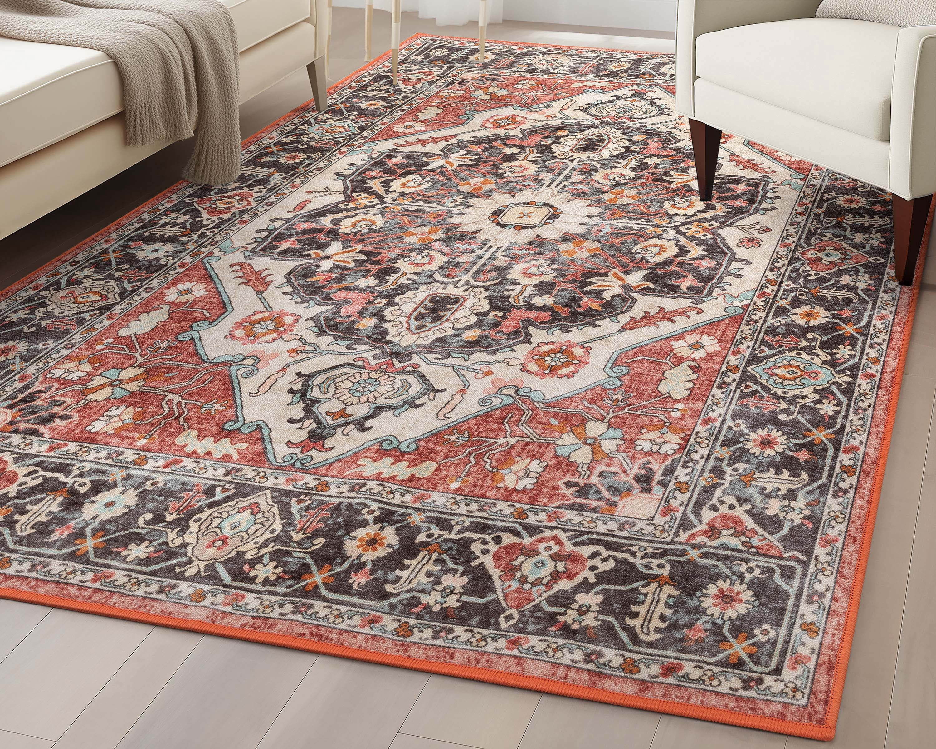 Well Woven Kings Court Zazzu Traditional Medallion Oriental Multi 5' x 7' Area Rug