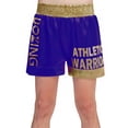 thumbnail image 4 of Moggemol Kids Girls Boys Boxer Clothes Boxing Robe And Print Shorts Gloves Set For Mma Kickboxing Purple 8, 4 of 7