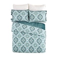 thumbnail image 2 of Better Homes & Gardens Aqua Velvet Medallion Cotton Quilt, Full/Queen, 2 of 8