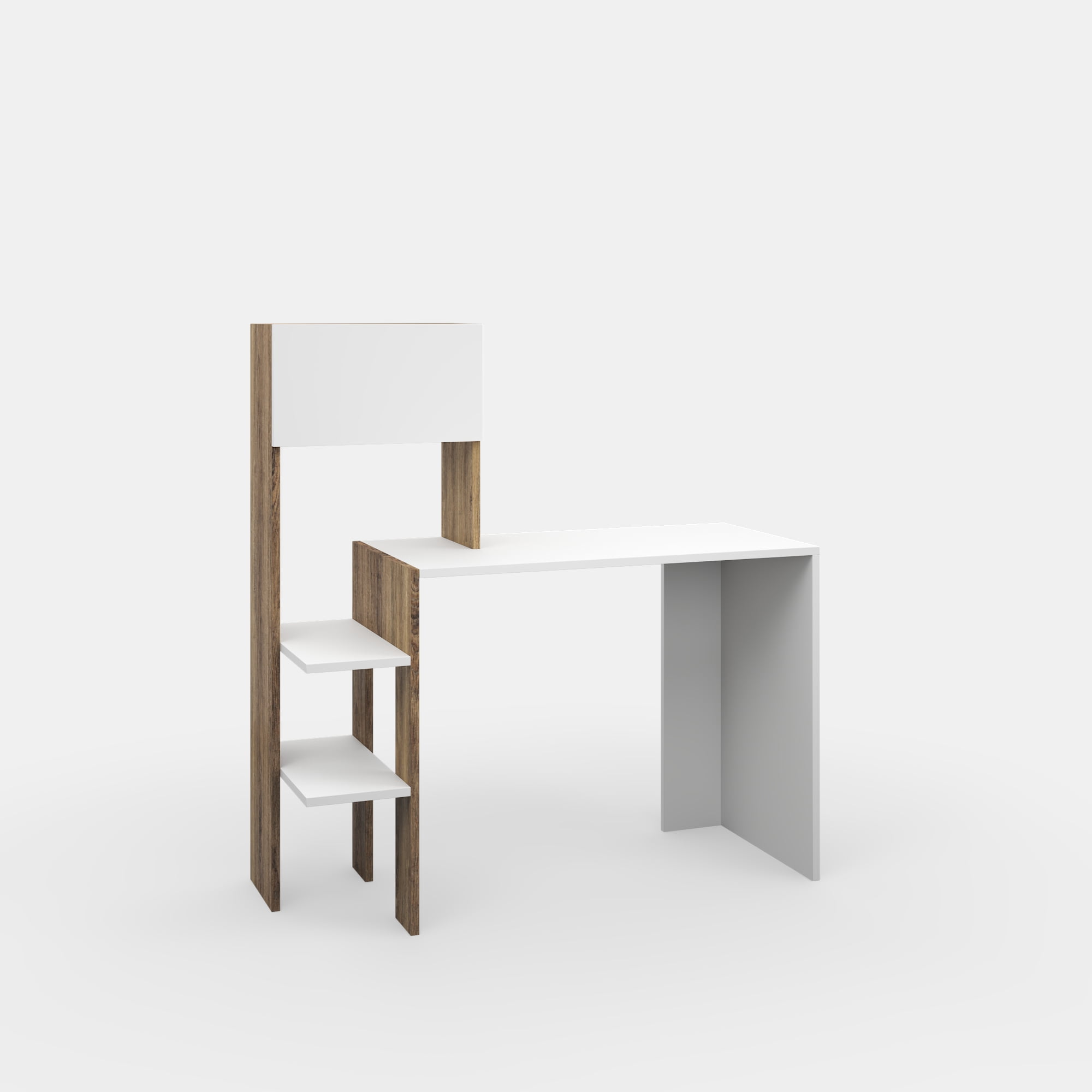 Ada Home Decor Furniture 3 Tier White Walnut Rebecca Modern Desk