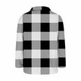 thumbnail image 5 of Fznquz Button Down Women Tee Shirts Plaid Black Flannel Long Sleeve Shirts Warm Winter Outerwear Tee,XL, 5 of 7