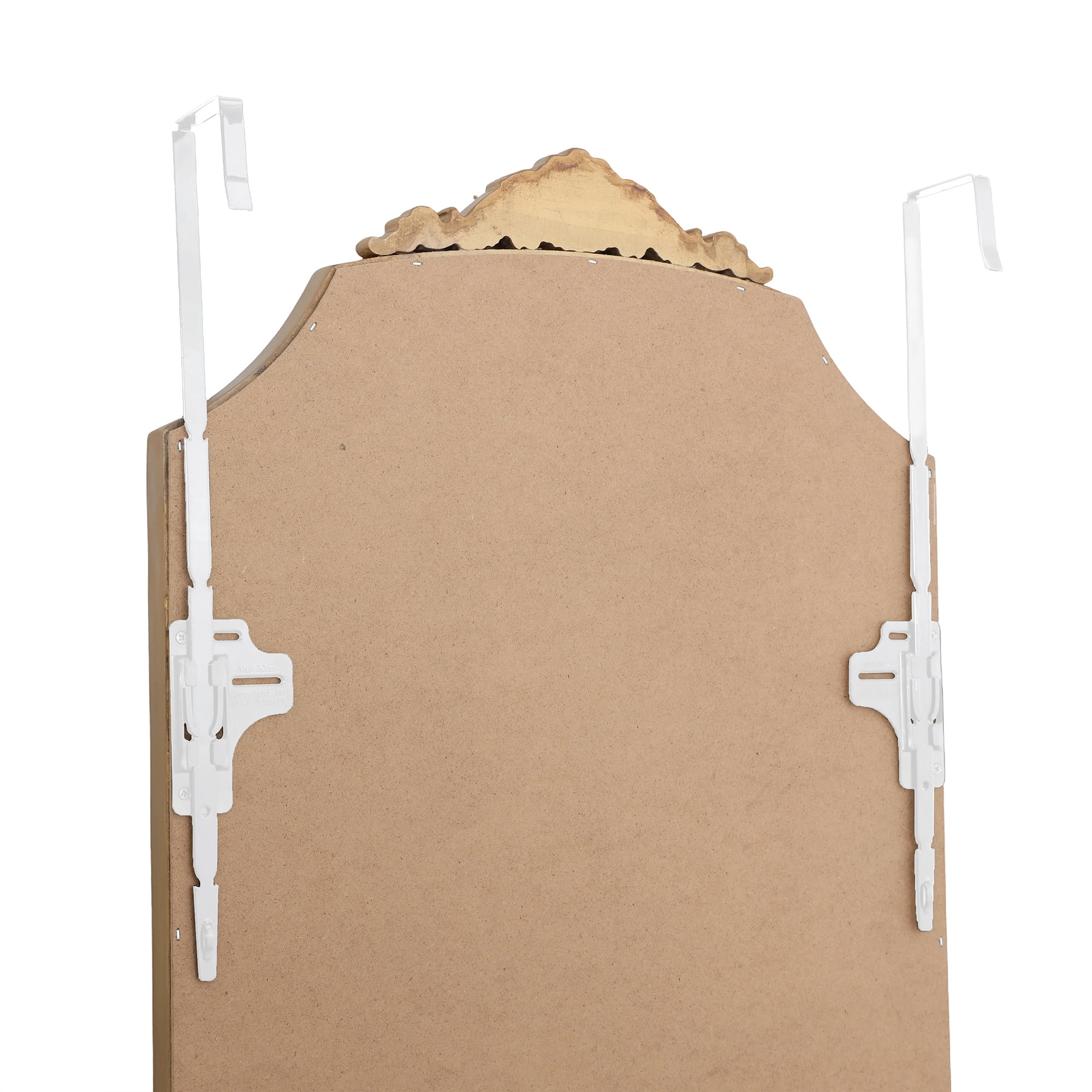 My Texas House Over-the-Door Mirror, Gold Ornate Wood Frame, 15 in x 47 in