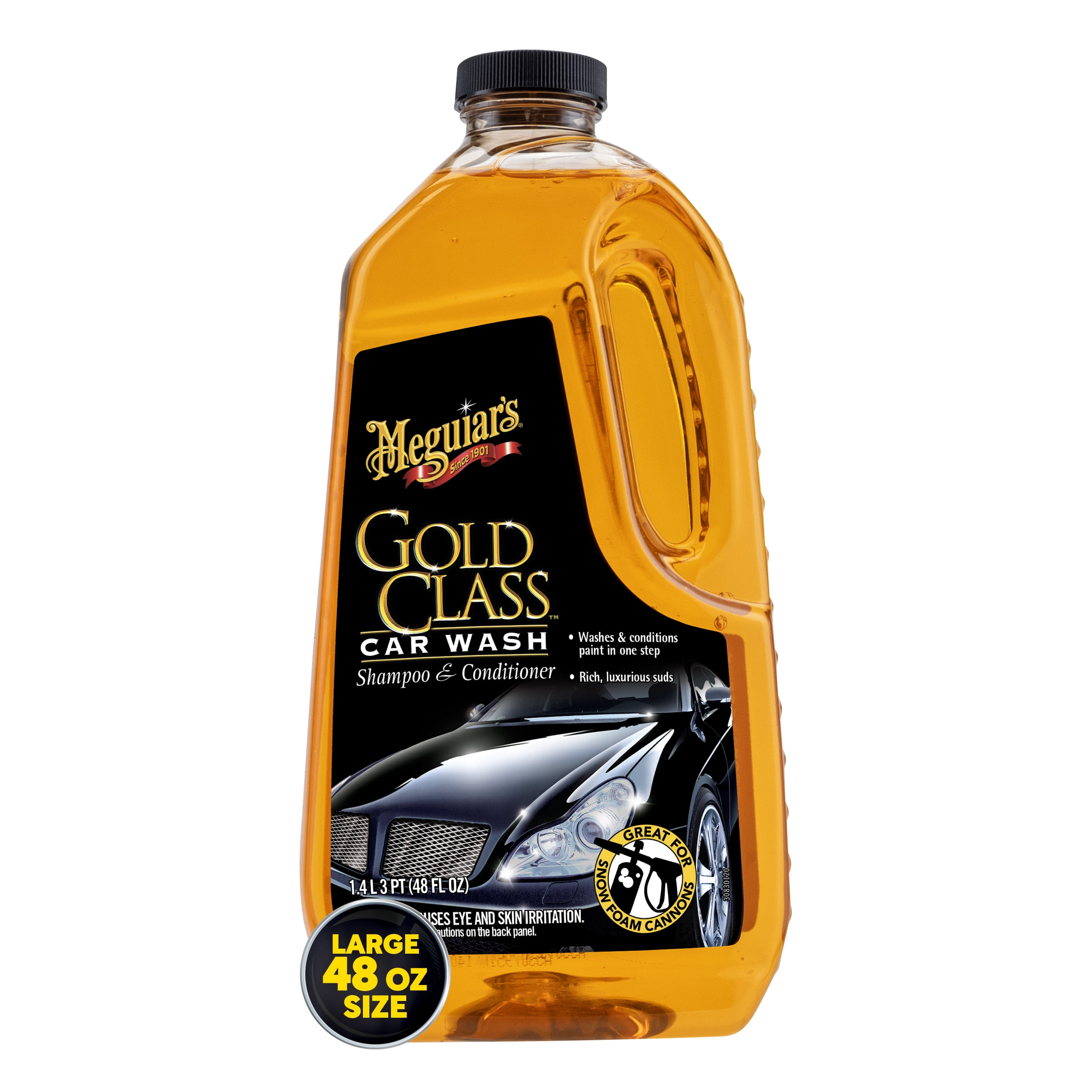Meguiar's G7148 Gold Class Car Wash Shampoo and Conditioner - 48 fl oz. and Microfiber Wash Mitt Bundle