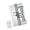 Color steel silver, variant on Automatic Door Hinge with Spring Loading Mechanism & Erosion Resistant Stainless Steel Construction for Cabinet Door