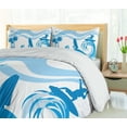 thumbnail image 4 of Ambesonne Aquatic Duvet Cover Set, Surfer Waves Summertime, 2-Calking, Blue Pale Blue, 4 of 6