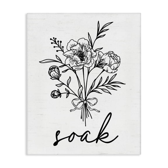 Bathroom Herb Soak Canvas Wall Art, design by Lettered and Lined