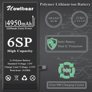 UYWGF-Battery for iPhone 6s Plus, 4950mAh Replacement Battery for iPhone A1634 A1687 A1699 with Complete Replacement Kits, Two Set Adhesive Strips and Waterproof Seals -High Capacity 0 Cycle