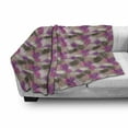 thumbnail image 2 of Tropical Soft Flannel Fleece Blanket, Colorful Bohemian Illustration of Fan or Palm Leaves Jungle Foliage, Cozy Plush for Indoor and Outdoor Use, 70" x 90", Dark Tan and Multicolor, by Ambesonne, 2 of 5