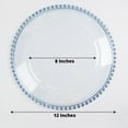thumbnail image 2 of Efavormart 6 Pack 12" Clear Blue Acrylic Round Charger Plates With Beaded Rim Dinner Charger Plates, 2 of 11