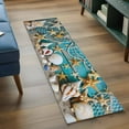 thumbnail image 4 of Coastal Beach Washable Area Rug&nbsp;2x6ft Conch Starfish Fishing Net Wood Grain Soft Rectangle&nbsp;Rugs for Living Room, Non Slip Carpet for Bedroom&nbsp;Entryway Dining Room, 4 of 9