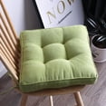 thumbnail image 1 of Xiao Hua Cojín Cuadrado Grueso Verde para Silla de Comedor -1 Pieza, Cojín de Encaje Suave Que Reduce la Presión, Cojín Antideslizante para Silla de Comedor para Sala de Estar Silla de Ocio, 15.75 X, 1 of 5