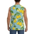 thumbnail image 4 of Goofa Lemon Printed Men's Sleeveless T-Shirt - Athletic Gym Workout Tank Top for Men - Moisture-Wicking, UPF 30+ Quick-Dry Muscle Tee-, 4 of 8