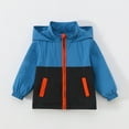 thumbnail image 2 of MEZZALL Kids Boys Girls Patchwork Coat Hooded Jacket Windproof Zipper Outwear Comfort, 18-24 Months, 2 of 4