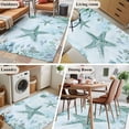 thumbnail image 5 of 3'x5' Area Rugs, Coastal Starfish Indoor Outdoor Area Rug for Living Room Bedroom, Nautical Coral Tropical Fish Seashells Washable Bathroom Rugs Kitchen Floor Carpet Mats Home Decor Aesthetic, 5 of 8
