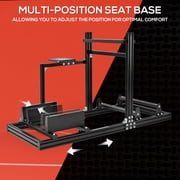 Supllueer 3060 Aluminum Racing Cockpit With Comfortable Black Seat & Monitor Stand,Fits For Thrustmaster Logitech G920 Fanatec.Excluding electronic devices