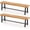 3, variant on RELAX4LIFE 60’’ Outdoor Bench Acacia Wood, 3-Person Backless Patio Benches with Heavy Duty Metal Frame, Wooden Picnic Dining Garden Bench for Outside Backyard Park Porch, 800 LBS Weight Capacity