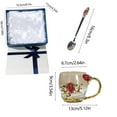 thumbnail image 3 of Chmadoxn Home Decor, Room Decor, Wall Decor Enamel Color Water Cup Coffee Cup Household Crystal Heat Resistive Glass Flower Tea Cup Gift Cup Glass water bottle, 3 of 6