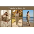 thumbnail image 5 of Diufon Linen Pants Women Summer Boho Wide Leg Palazzo Pants Casual Drawstring High Waisted Trousers with Pockets, 5 of 11